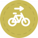 Marked cycle routes icon